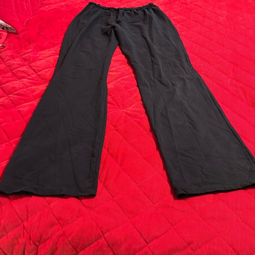 Tall Black Dress Pants Elastic Waist One Step Ahead Made in USA